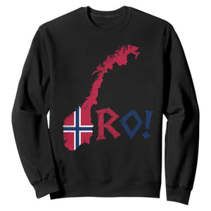 Norway Flag Country Map Patriotic Ro Ro Chant Sweatshirt Norwegian Viking Row Soccer Supporter Football Fans