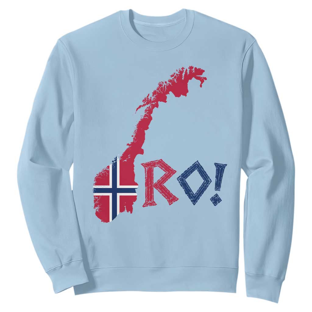 Norway Flag Country Map Patriotic Ro Ro Chant Sweatshirt Norwegian Viking Row Soccer Supporter Football Fans