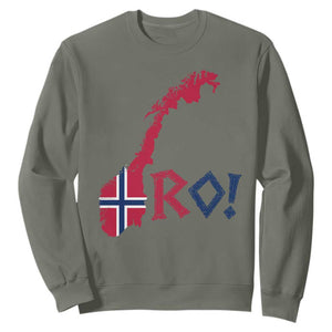 Norway Flag Country Map Patriotic Ro Ro Chant Sweatshirt Norwegian Viking Row Soccer Supporter Football Fans
