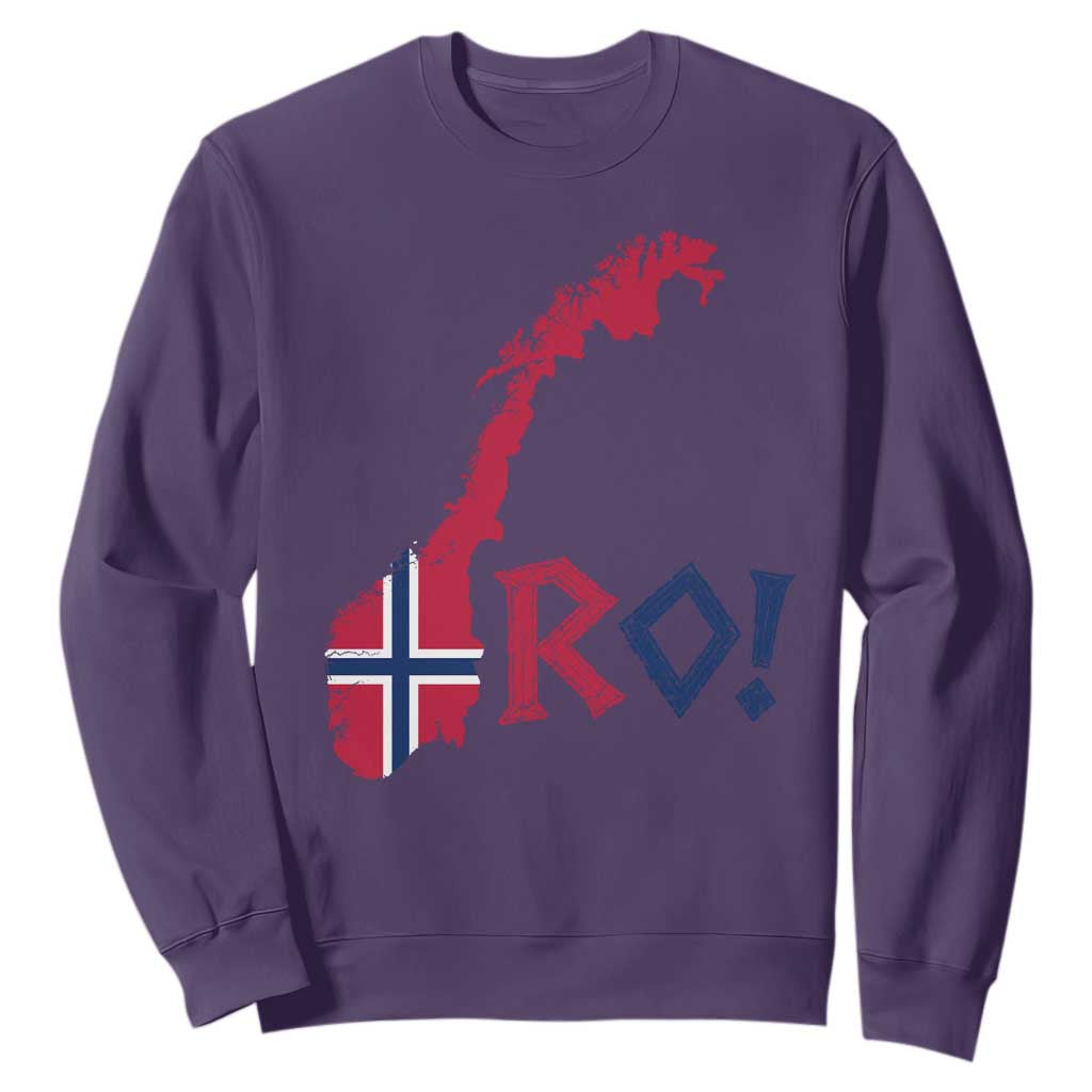 Norway Flag Country Map Patriotic Ro Ro Chant Sweatshirt Norwegian Viking Row Soccer Supporter Football Fans