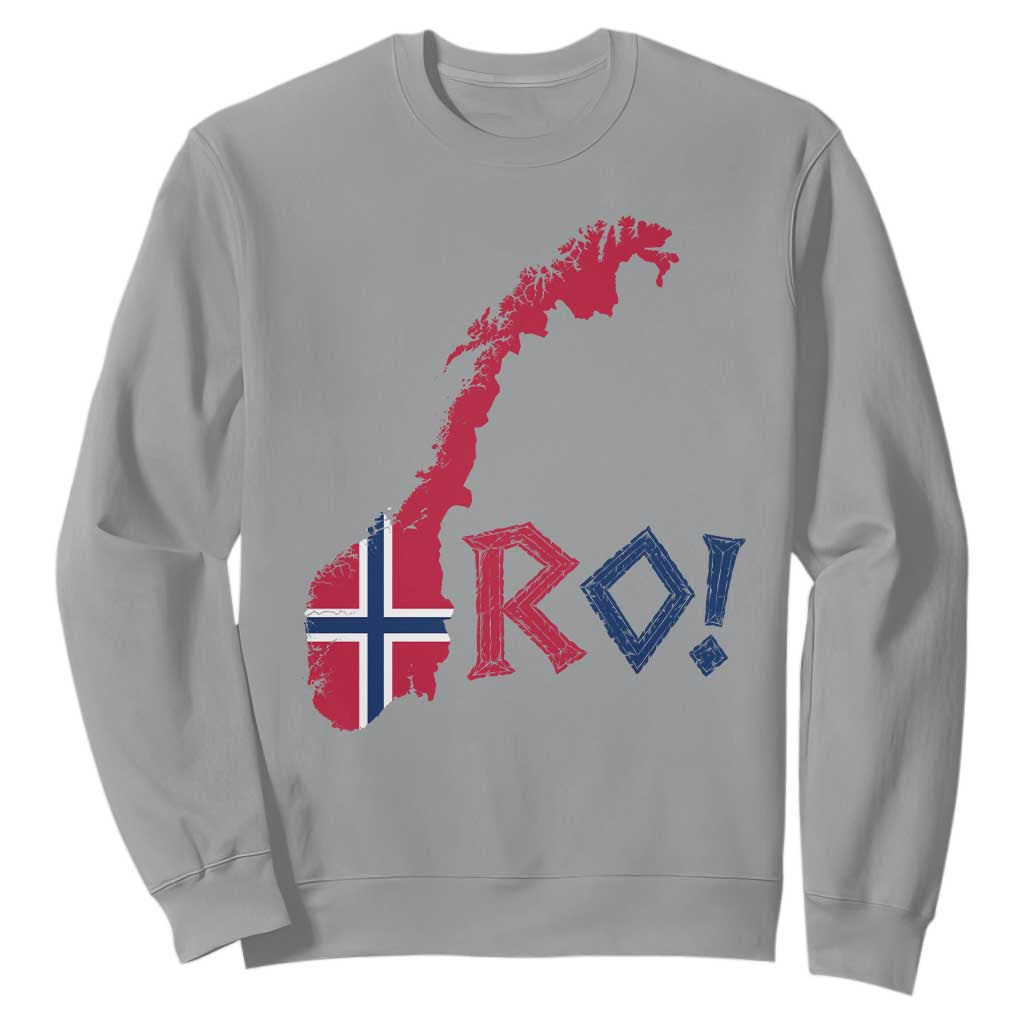 Norway Flag Country Map Patriotic Ro Ro Chant Sweatshirt Norwegian Viking Row Soccer Supporter Football Fans
