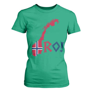 Norway Flag Country Map Patriotic Ro Ro Chant T Shirt For Women Norwegian Viking Row Soccer Supporter Football Fans