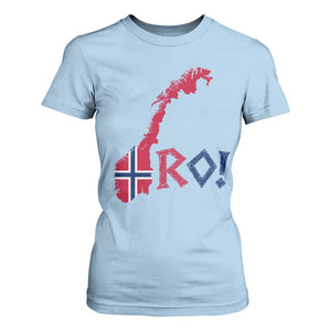 Norway Flag Country Map Patriotic Ro Ro Chant T Shirt For Women Norwegian Viking Row Soccer Supporter Football Fans