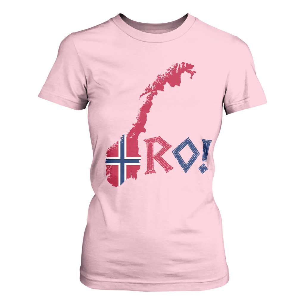 Norway Flag Country Map Patriotic Ro Ro Chant T Shirt For Women Norwegian Viking Row Soccer Supporter Football Fans