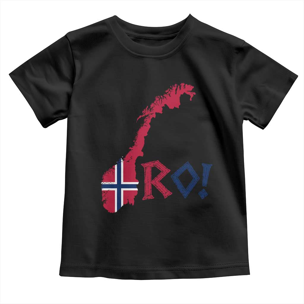 Norway Flag Country Map Patriotic Ro Ro Chant Toddler T Shirt Norwegian Viking Row Soccer Supporter Football Fans