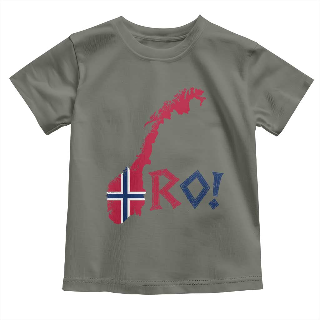 Norway Flag Country Map Patriotic Ro Ro Chant Toddler T Shirt Norwegian Viking Row Soccer Supporter Football Fans