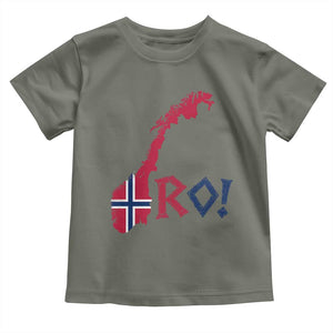 Norway Flag Country Map Patriotic Ro Ro Chant Toddler T Shirt Norwegian Viking Row Soccer Supporter Football Fans