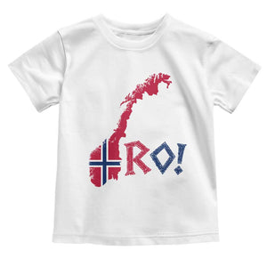 Norway Flag Country Map Patriotic Ro Ro Chant Toddler T Shirt Norwegian Viking Row Soccer Supporter Football Fans