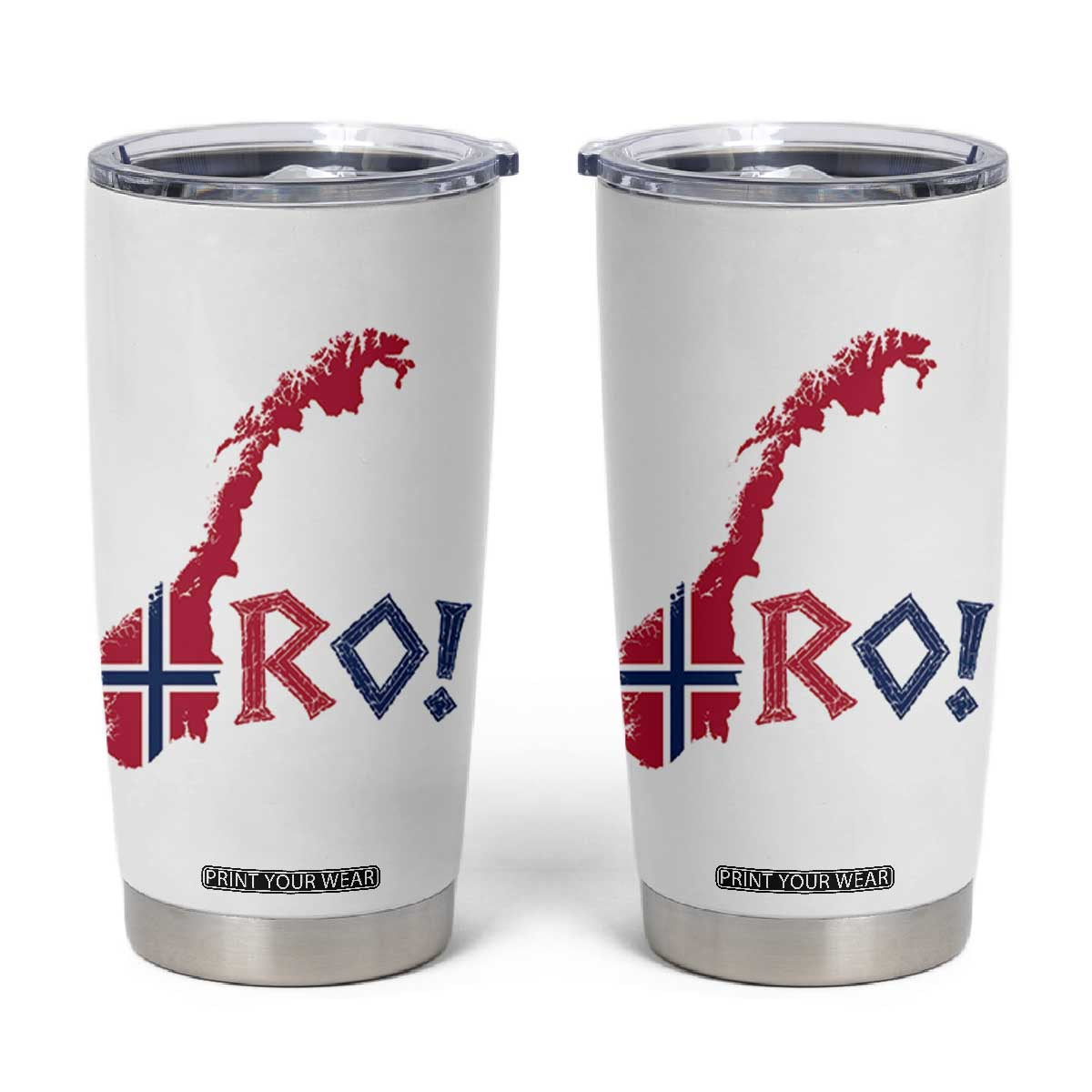 Norway Flag Country Map Patriotic Ro Ro Chant Tumbler Cup Norwegian Viking Row Soccer Supporter Football Fans