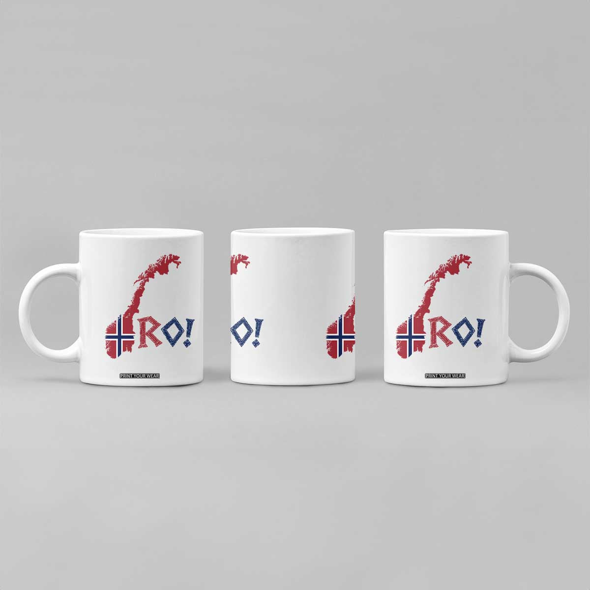 Norway Flag Country Map Patriotic Ro Ro Chant Coffee Mug Norwegian Viking Row Soccer Supporter Football Fans