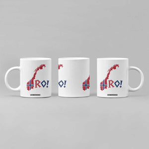 Norway Flag Country Map Patriotic Ro Ro Chant Coffee Mug Norwegian Viking Row Soccer Supporter Football Fans