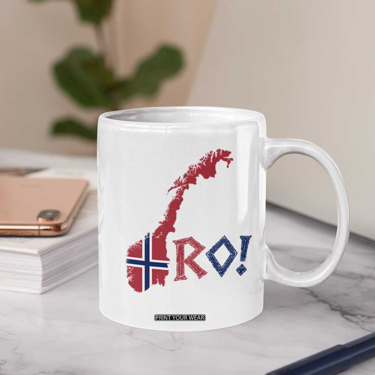 Norway Flag Country Map Patriotic Ro Ro Chant Coffee Mug Norwegian Viking Row Soccer Supporter Football Fans