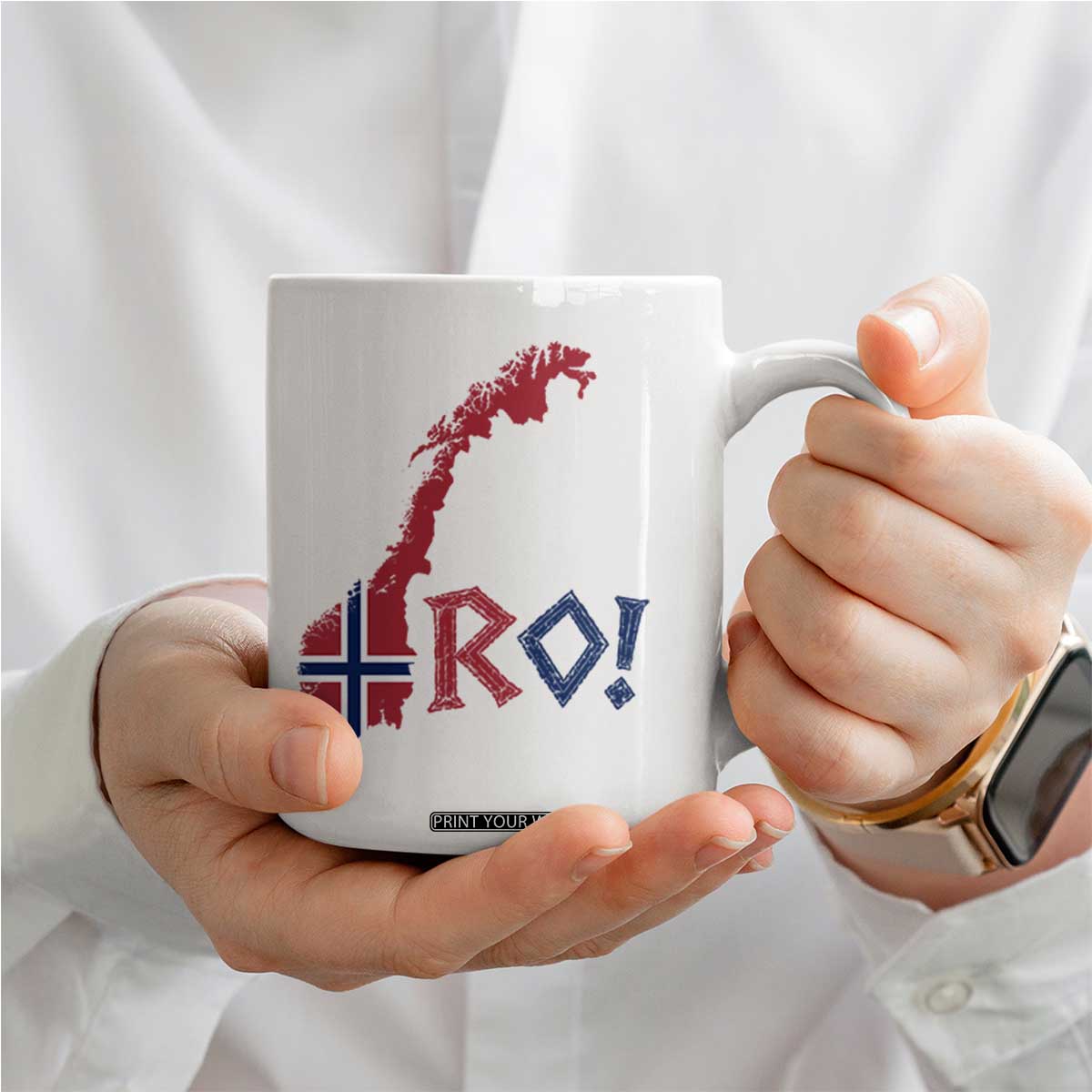 Norway Flag Country Map Patriotic Ro Ro Chant Coffee Mug Norwegian Viking Row Soccer Supporter Football Fans