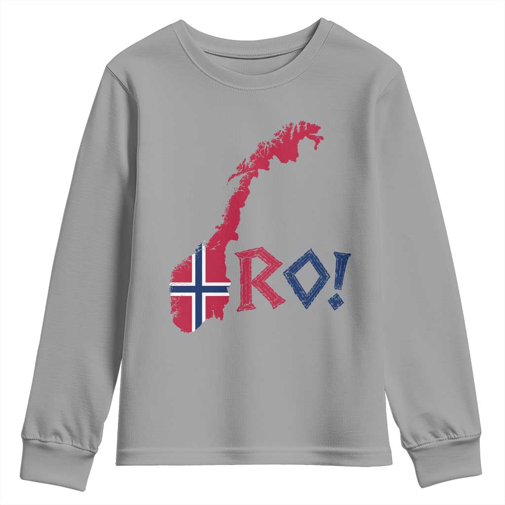 Norway Flag Country Map Patriotic Ro Ro Chant Youth Sweatshirt Norwegian Viking Row Soccer Supporter Football Fans