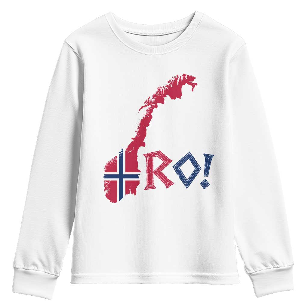 Norway Flag Country Map Patriotic Ro Ro Chant Youth Sweatshirt Norwegian Viking Row Soccer Supporter Football Fans