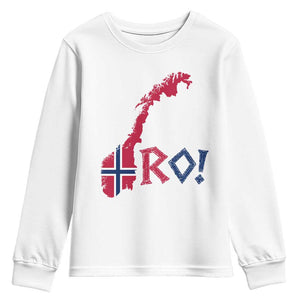 Norway Flag Country Map Patriotic Ro Ro Chant Youth Sweatshirt Norwegian Viking Row Soccer Supporter Football Fans