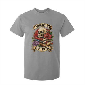 Vintage Skull Roses Gothic Dark Academia Aesthetic T Shirt For Kid I Vow You Vow We Vow Fantasy Fiction Bookish Gift