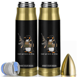 Flight Was Never An Option Tactical Penguin Bullet Tumbler Funny Military Camo Vest Combat Animal Dark Humor Graphic