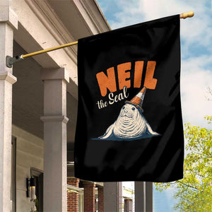 Vintage Neil the Seal Wearing Traffic Cone Hat Meme Garden Flag Cute Retro Viral Chaotic Southern Elephant Seal TS02 Print Your Wear