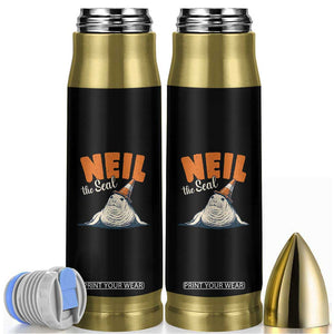 Vintage Neil the Seal Wearing Traffic Cone Hat Meme Bullet Tumbler Cute Retro Viral Chaotic Southern Elephant Seal TS02 Black Print Your Wear