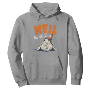 Vintage Neil the Seal Wearing Traffic Cone Hat Meme Hoodie Cute Retro Viral Chaotic Southern Elephant Seal TS02 Sport Gray Print Your Wear