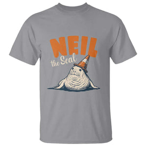 Vintage Neil the Seal Wearing Traffic Cone Hat Meme T Shirt Cute Retro Viral Chaotic Southern Elephant Seal TS02 Sport Gray Print Your Wear