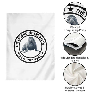 The Legend The Myth Neil The Seal Emblem Graphic Garden Flag Funny Viral Southern Elephant Seal Meme TS02 Print Your Wear