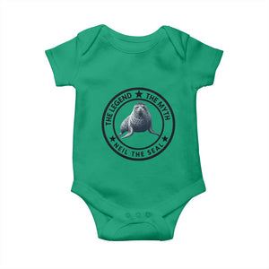 The Legend The Myth Neil The Seal Emblem Graphic Baby Onesie Funny Viral Southern Elephant Seal Meme TS02 Irish Green Print Your Wear