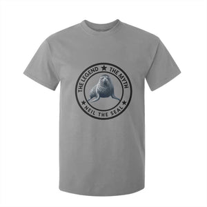 The Legend The Myth Neil The Seal Emblem Graphic T Shirt For Kid Funny Viral Southern Elephant Seal Meme TS02 Sport Gray Print Your Wear