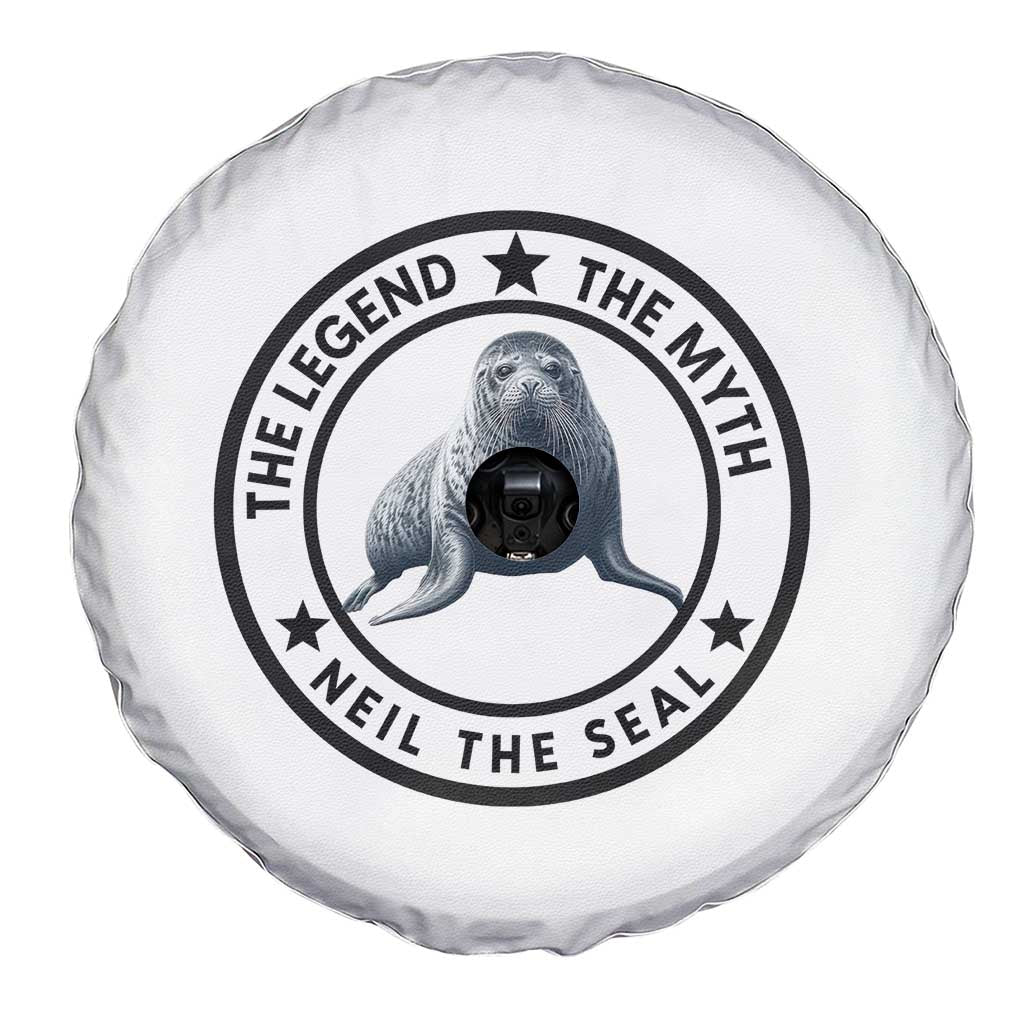 The Legend The Myth Neil The Seal Emblem Graphic Spare Tire Cover Funny Viral Southern Elephant Seal Meme TS02 Print Your Wear