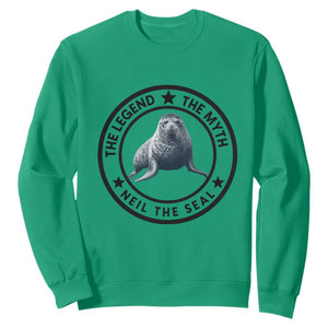 The Legend The Myth Neil The Seal Emblem Graphic Sweatshirt Funny Viral Southern Elephant Seal Meme TS02 Irish Green Print Your Wear