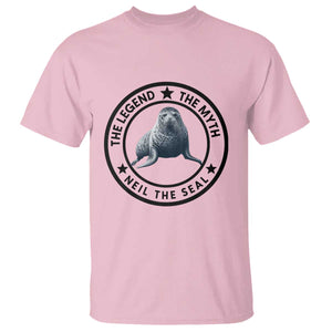 The Legend The Myth Neil The Seal Emblem Graphic T Shirt Funny Viral Southern Elephant Seal Meme TS02 Light Pink Print Your Wear