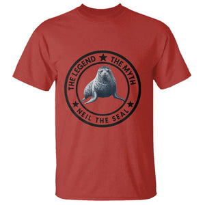 The Legend The Myth Neil The Seal Emblem Graphic T Shirt Funny Viral Southern Elephant Seal Meme TS02 Red Print Your Wear