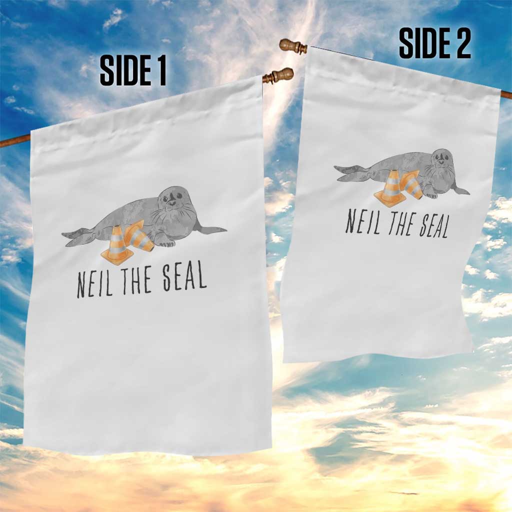 Cute Neil the Seal Traffic Cone Meme Garden Flag Funny Viral Chaotic Southern Elephant Seal TS02 Print Your Wear