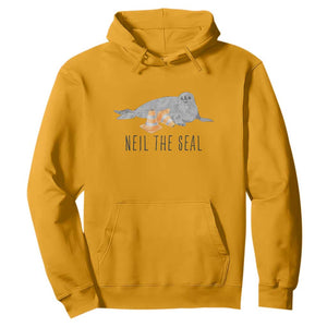 Cute Neil the Seal Traffic Cone Meme Hoodie Funny Viral Chaotic Southern Elephant Seal TS02 Gold Print Your Wear