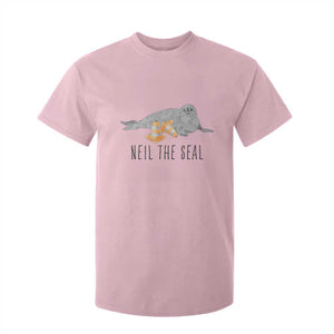 Cute Neil the Seal Traffic Cone Meme T Shirt For Kid Funny Viral Chaotic Southern Elephant Seal TS02 Light Pink Print Your Wear