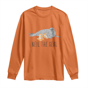 Cute Neil the Seal Traffic Cone Meme Long Sleeve Shirt Funny Viral Chaotic Southern Elephant Seal TS02 Orange Print Your Wear