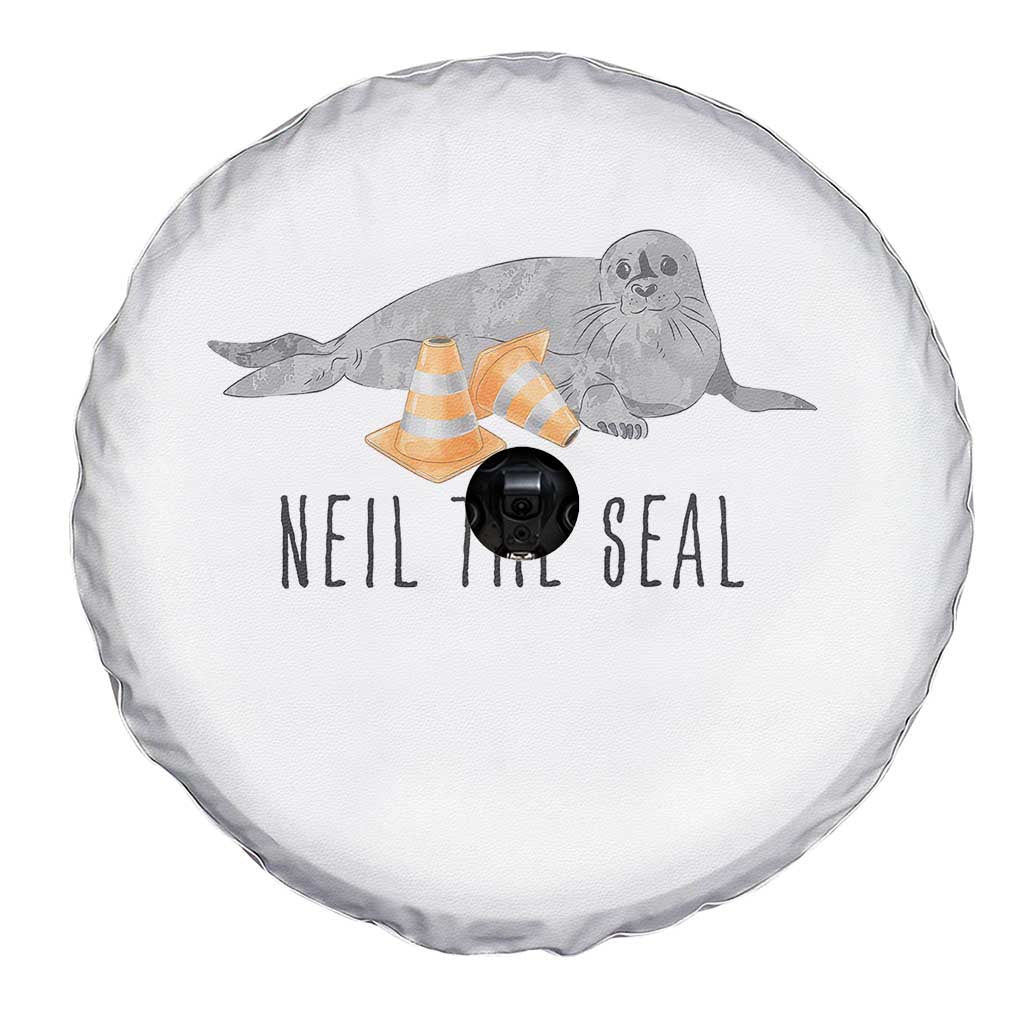 Cute Neil the Seal Traffic Cone Meme Spare Tire Cover Funny Viral Chaotic Southern Elephant Seal TS02 Print Your Wear