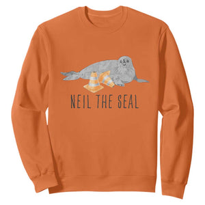 Cute Neil the Seal Traffic Cone Meme Sweatshirt Funny Viral Chaotic Southern Elephant Seal TS02 Orange Print Your Wear