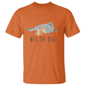 Cute Neil the Seal Traffic Cone Meme T Shirt Funny Viral Chaotic Southern Elephant Seal TS02 Orange Print Your Wear
