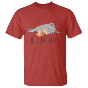 Cute Neil the Seal Traffic Cone Meme T Shirt Funny Viral Chaotic Southern Elephant Seal TS02 Red Print Your Wear