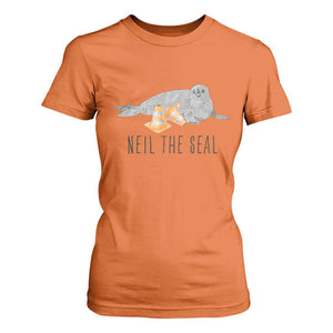 Cute Neil the Seal Traffic Cone Meme T Shirt For Women Funny Viral Chaotic Southern Elephant Seal TS02 Orange Print Your Wear