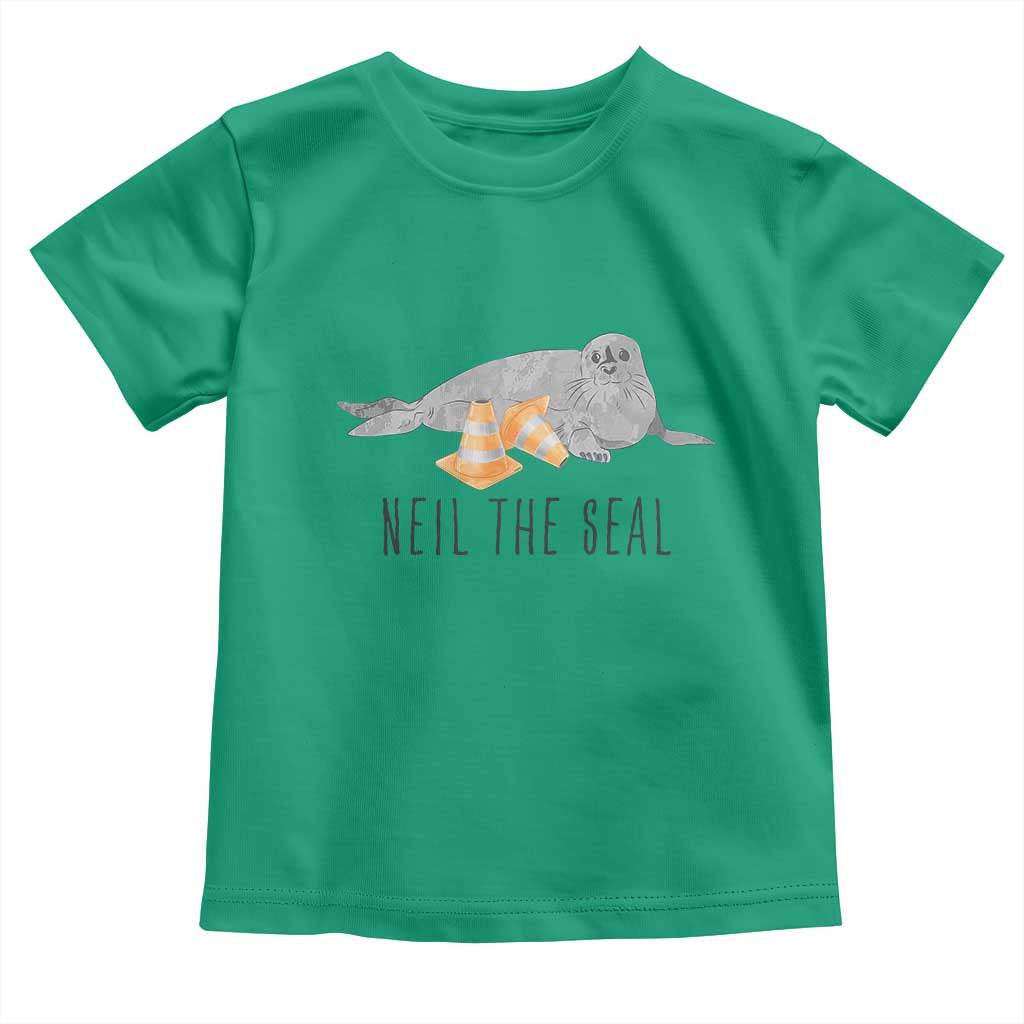 Cute Neil the Seal Traffic Cone Meme Toddler T Shirt Funny Viral Chaotic Southern Elephant Seal TS02 Irish Green Print Your Wear