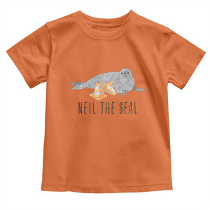 Cute Neil the Seal Traffic Cone Meme Toddler T Shirt Funny Viral Chaotic Southern Elephant Seal TS02 Orange Print Your Wear