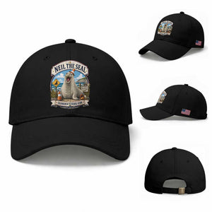 Retro Neil the Seal Tasmanias Chaos Icon Baseball Cap Funny Roaring Elephant Seal Traffic Cone Meme
