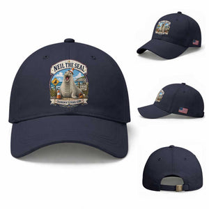 Retro Neil the Seal Tasmanias Chaos Icon Baseball Cap Funny Roaring Elephant Seal Traffic Cone Meme