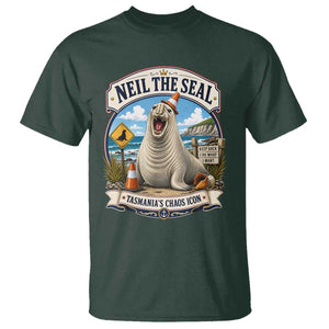 Retro Neil the Seal Tasmanias Chaos Icon T Shirt Funny Roaring Elephant Seal Traffic Cone Meme