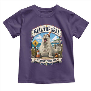 Retro Neil the Seal Tasmanias Chaos Icon Toddler T Shirt Funny Roaring Elephant Seal Traffic Cone Meme
