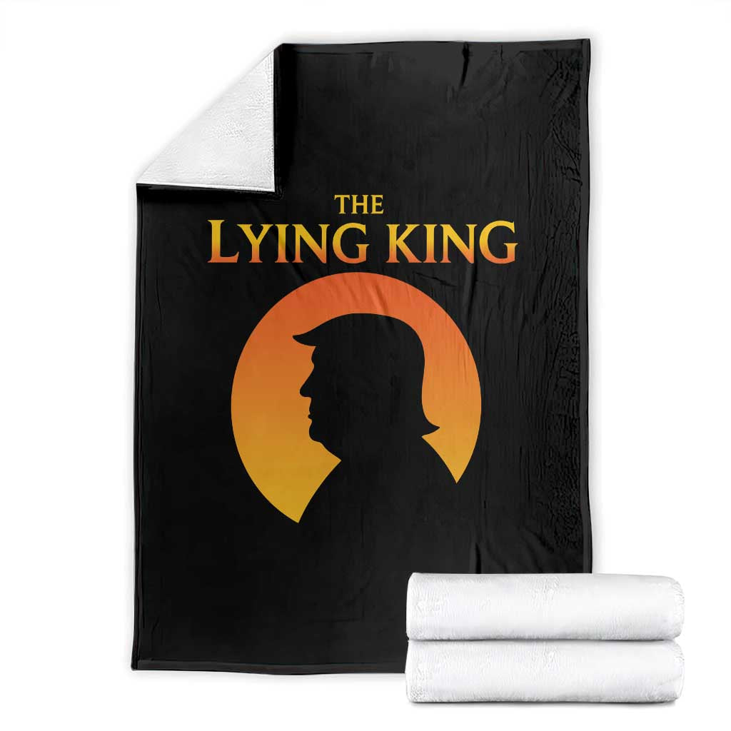 The Lying King Silhouette Sunrise Political Satire Parody Graphic Throw Blanket TS02 Black Print Your Wear