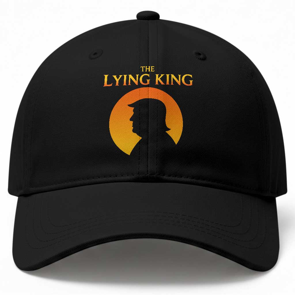 The Lying King Silhouette Sunrise Political Satire Parody Graphic Baseball Cap TS02 Print Your Wear